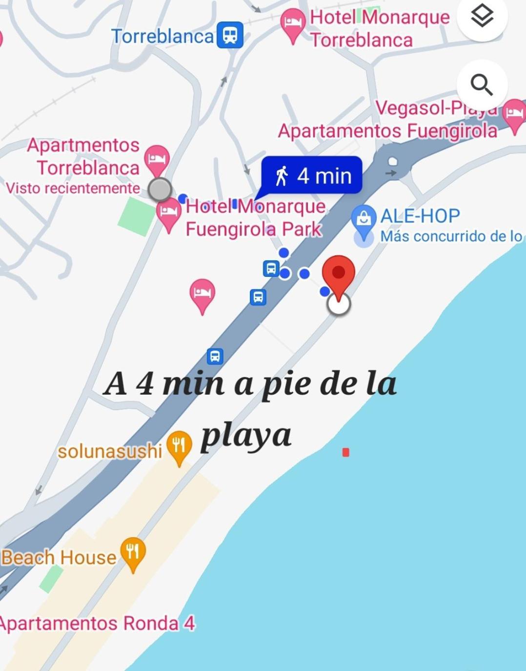 Apartamento Estudio Con Piscina Y Parking, Playa A 4 Min A Pie, Tren A 2 Min *